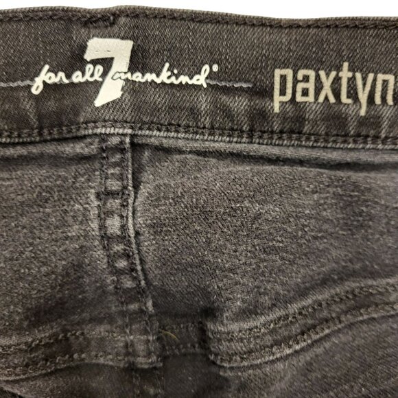 7 For All Mankind Paxton Black Skinny Jeans Men's 33 - Picture 8 of 13
